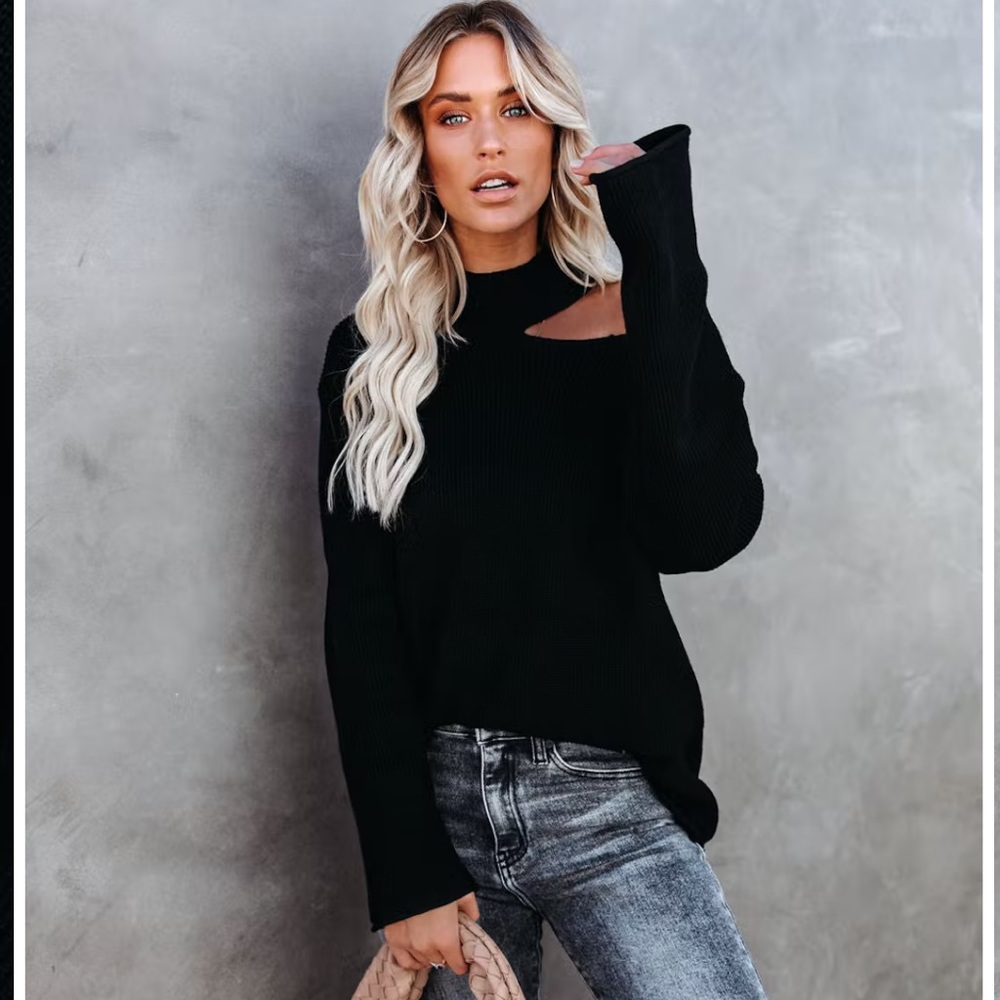 COPY - Vici Indulgence Choker Cutout Sweater